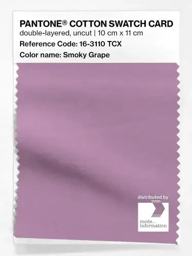 PANTONE® COTTON SWATCH CARD 16-3110 TCX Smoky Grape