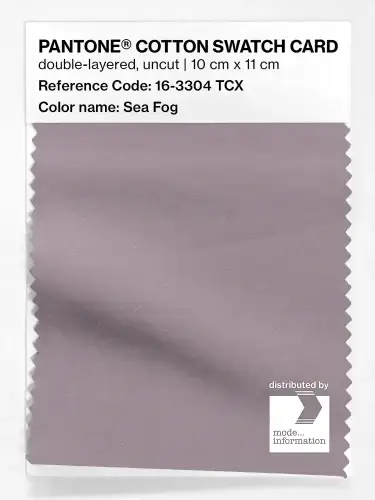 PANTONE® COTTON SWATCH CARD 16-3304 TCX Sea Fog