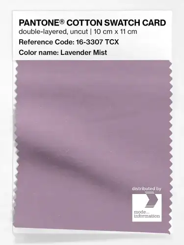 PANTONE® COTTON SWATCH CARD 16-3307 TCX Lavender Mist