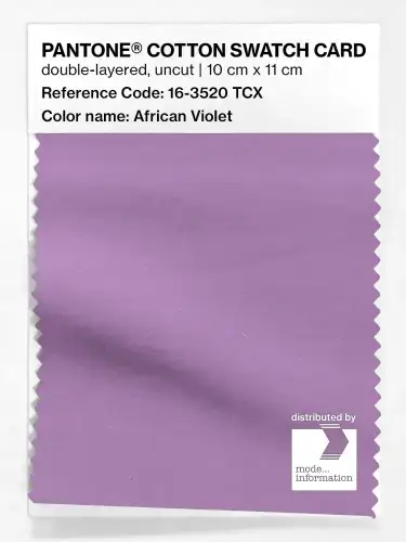 PANTONE® COTTON SWATCH CARD 16-3520 TCX African Violet