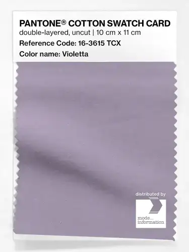PANTONE® COTTON SWATCH CARD 16-3615 TCX Violetta