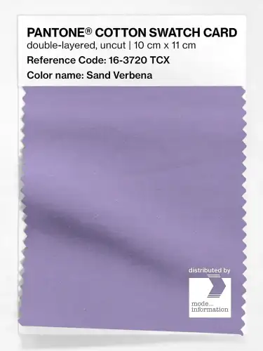 PANTONE® COTTON SWATCH CARD 16-3720 TCX Sand Verbena