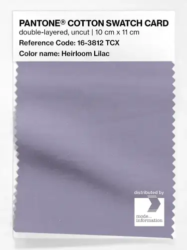 PANTONE® COTTON SWATCH CARD 16-3812 TCX Heirloom Lilac