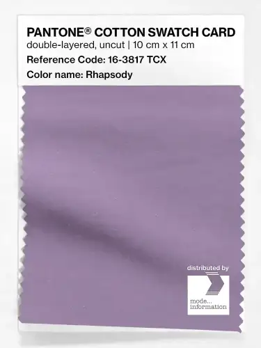 PANTONE® COTTON SWATCH CARD 16-3817 TCX Rhapsody