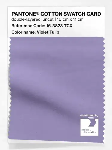 PANTONE® COTTON SWATCH CARD 16-3823 TCX Violet Tulip
