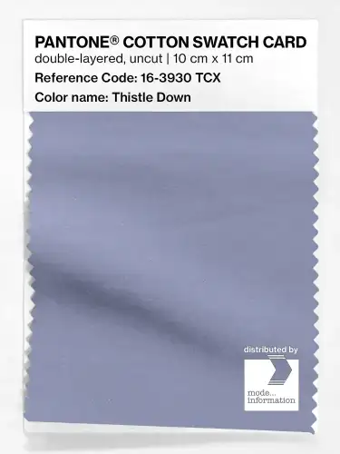 PANTONE® COTTON SWATCH CARD 16-3930 TCX Thistle Down