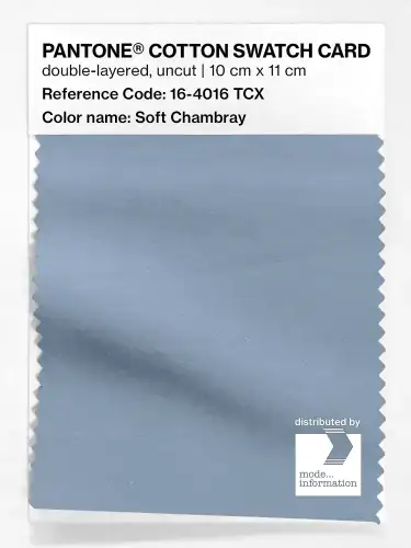 PANTONE® COTTON SWATCH CARD 16-4016 TCX Soft Chambray