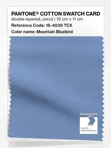 PANTONE® COTTON SWATCH CARD 16-4039 TCX Mountain Bluebird