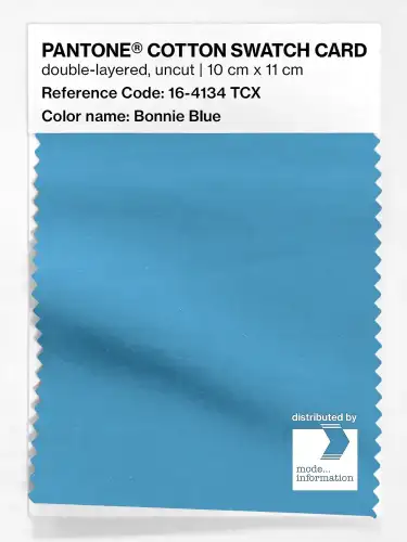 PANTONE® COTTON SWATCH CARD 16-4134 TCX Bonnie Blue