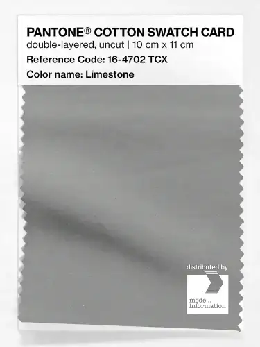 PANTONE® COTTON SWATCH CARD 16-4702 TCX Limestone