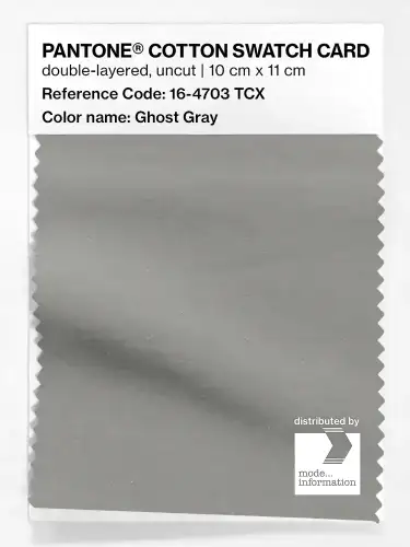 PANTONE® COTTON SWATCH CARD 16-4703 TCX Ghost Gray