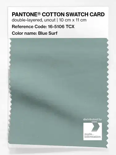 PANTONE® COTTON SWATCH CARD 16-5106 TCX Blue Surf