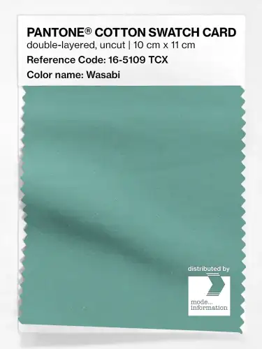 PANTONE® COTTON SWATCH CARD 16-5109 TCX Wasabi