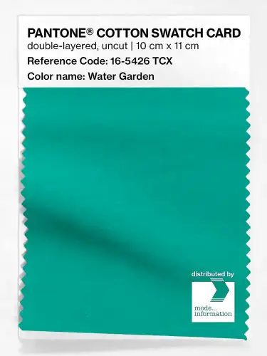 PANTONE® COTTON SWATCH CARD 16-5426 TCX Water Garden
