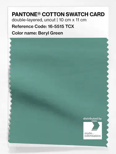 PANTONE® COTTON SWATCH CARD 16-5515 TCX Beryl Green