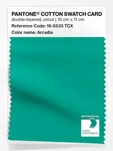 PANTONE® COTTON SWATCH CARD 16-5533 TCX Arcadia
