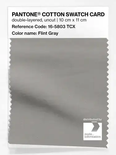 PANTONE® COTTON SWATCH CARD 16-5803 TCX Flint Gray