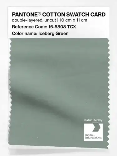 PANTONE® COTTON SWATCH CARD 16-5808 TCX Iceberg Green