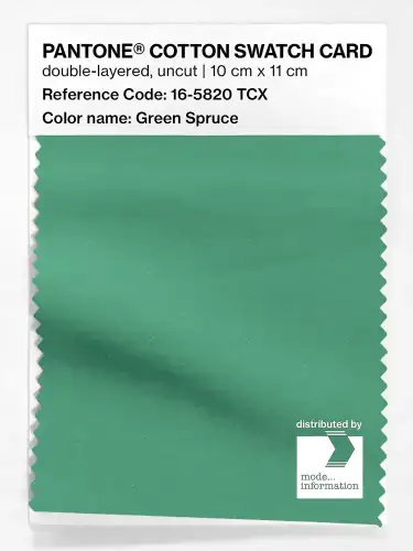 PANTONE® COTTON SWATCH CARD 16-5820 TCX Green Spruce