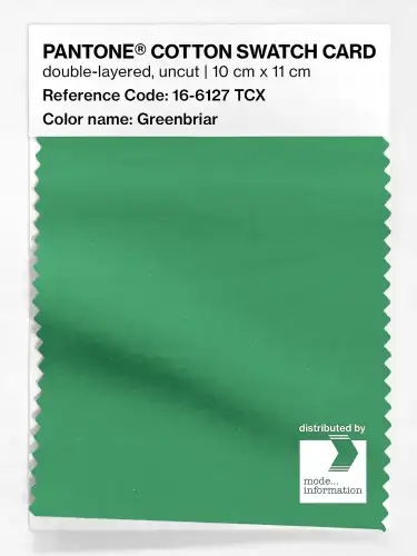 PANTONE® COTTON SWATCH CARD 16-6127 TCX Greenbriar