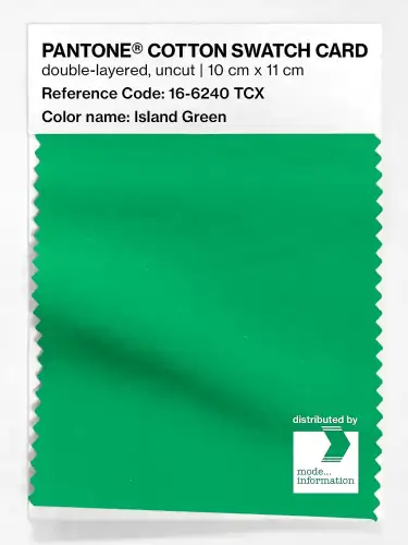 PANTONE® COTTON SWATCH CARD 16-6240 TCX Island Green