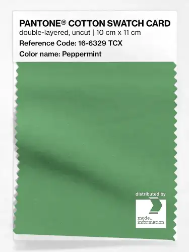 PANTONE® COTTON SWATCH CARD 16-6329 TCX Peppermint