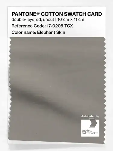 PANTONE® COTTON SWATCH CARD 17-0205 TCX Elephant Skin
