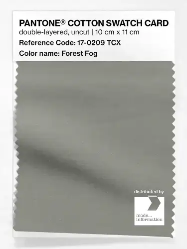 PANTONE® COTTON SWATCH CARD 17-0209 TCX Forest Fog
