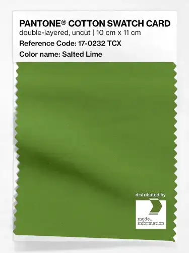 PANTONE® COTTON SWATCH CARD 17-0232 TCX Salted Lime