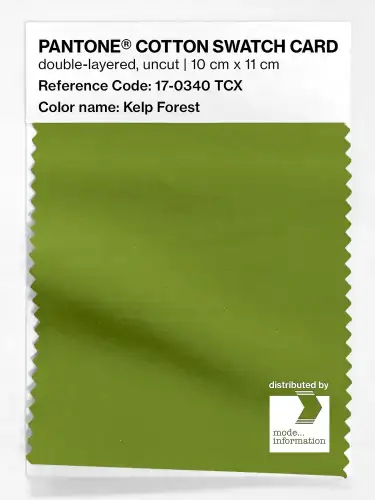 PANTONE® COTTON SWATCH CARD 17-0340 TCX Kelp Forest