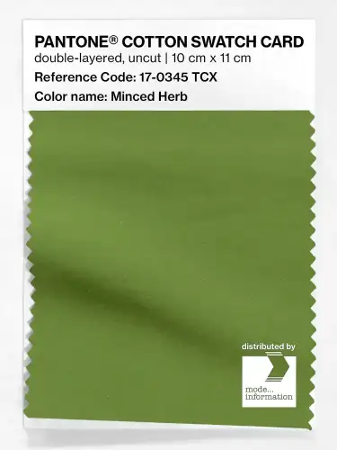 PANTONE® COTTON SWATCH CARD 17-0345 TCX Minced Herb