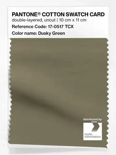 PANTONE® COTTON SWATCH CARD 17-0517 TCX Dusky Green