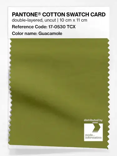 PANTONE® COTTON SWATCH CARD 17-0530 TCX Guacamole