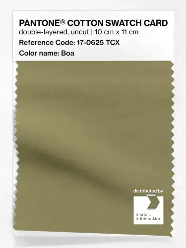 PANTONE® COTTON SWATCH CARD 17-0625 TCX Boa