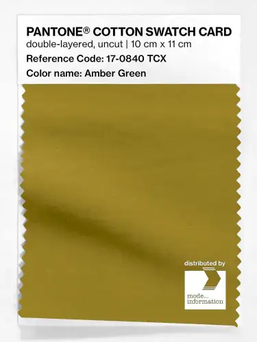 PANTONE® COTTON SWATCH CARD 17-0840 TCX Amber Green