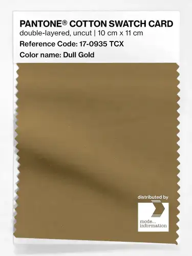 PANTONE® COTTON SWATCH CARD 17-0935 TCX Dull Gold