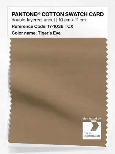 PANTONE® COTTON SWATCH CARD 17-1038 TCX Tiger's Eye