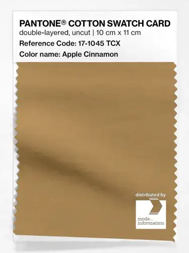 PANTONE® COTTON SWATCH CARD 17-1045 TCX Apple Cinnamon