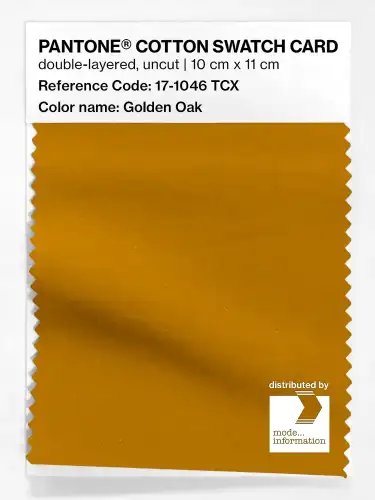 PANTONE® COTTON SWATCH CARD 17-1046 TCX Golden Oak