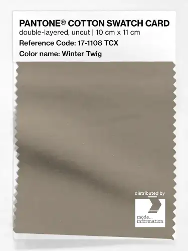 PANTONE® COTTON SWATCH CARD 17-1108 TCX Winter Twig