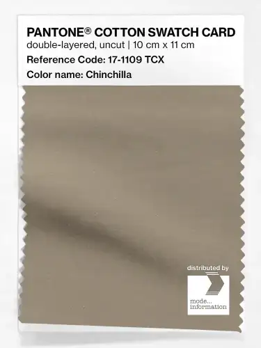 PANTONE® COTTON SWATCH CARD 17-1109 TCX Chinchilla