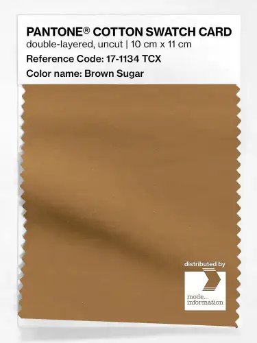 PANTONE® COTTON SWATCH CARD 17-1134 TCX Brown Sugar