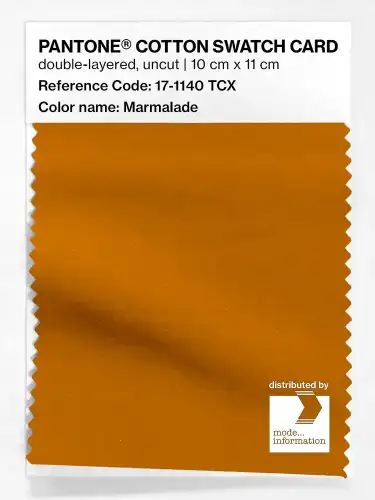 PANTONE® COTTON SWATCH CARD 17-1140 TCX Marmalade