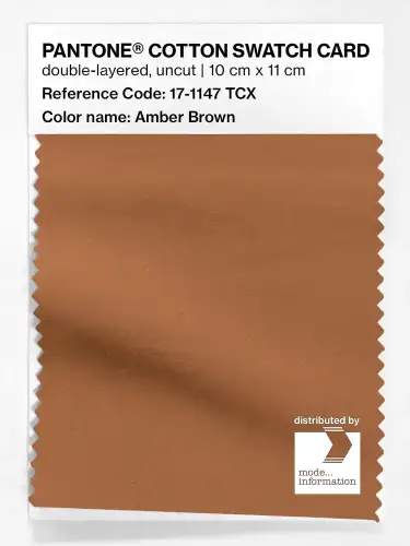 PANTONE® COTTON SWATCH CARD 17-1147 TCX Amber Brown