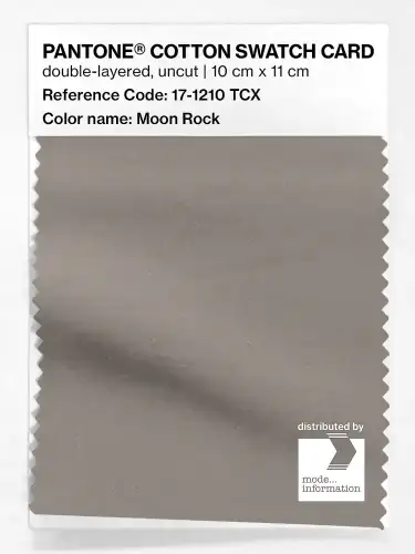 PANTONE® COTTON SWATCH CARD 17-1210 TCX Moon Rock