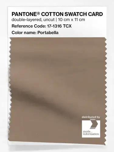 PANTONE® COTTON SWATCH CARD 17-1316 TCX Portabella