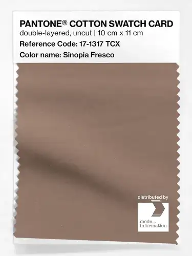 PANTONE® COTTON SWATCH CARD 17-1317 TCX Sinopia Fresco