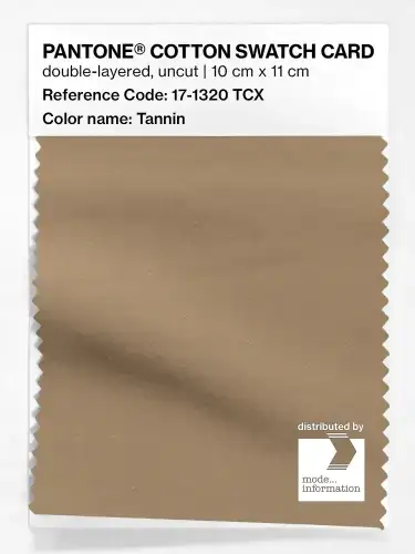 PANTONE® COTTON SWATCH CARD 17-1320 TCX Tannin