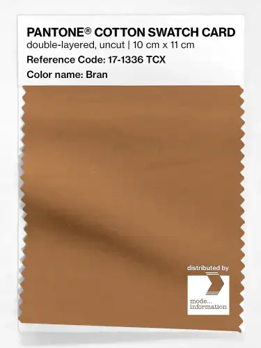 PANTONE® COTTON SWATCH CARD 17-1336 TCX Bran
