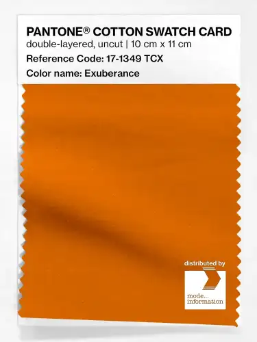 PANTONE® COTTON SWATCH CARD 17-1349 TCX Exuberance